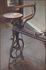 [foot powered bandsaw, no joke!]