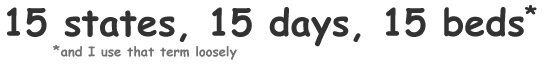 [15 states, 15 days, 15 beds]