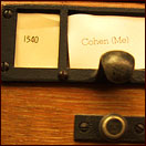 [ this drawer was at Yale and it says Cohen(Me) which I think is neat  ]