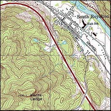 small pic of Kent's Ledge from a USGS map