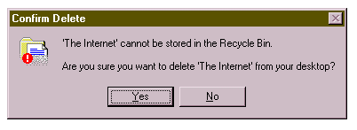 [The
 internet cannot be stored in the recycle bin, dig it?]