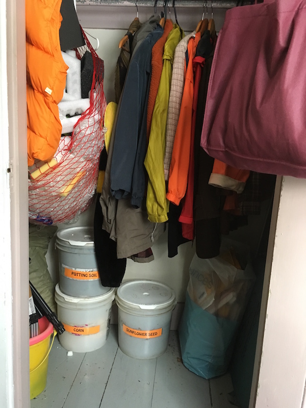 photo of a closet, well-organized